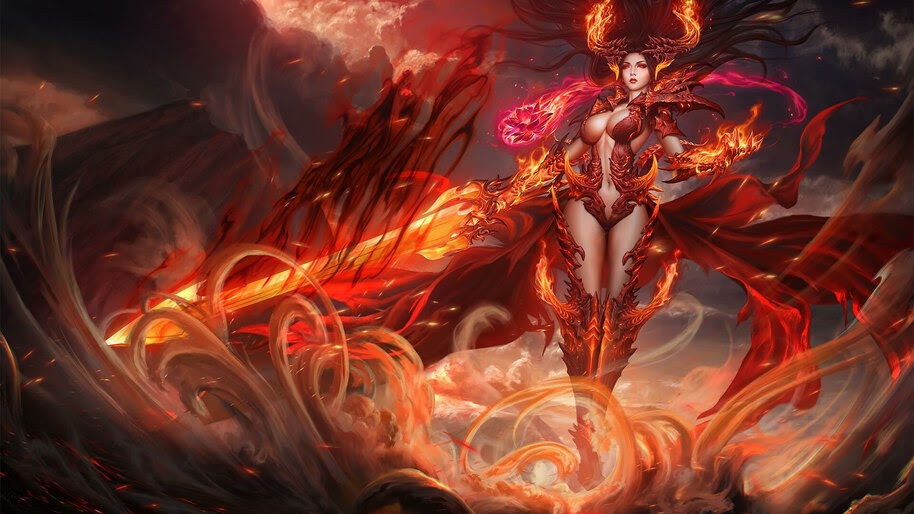 Fantasy, Warrior, Girl, 4K, #4.968