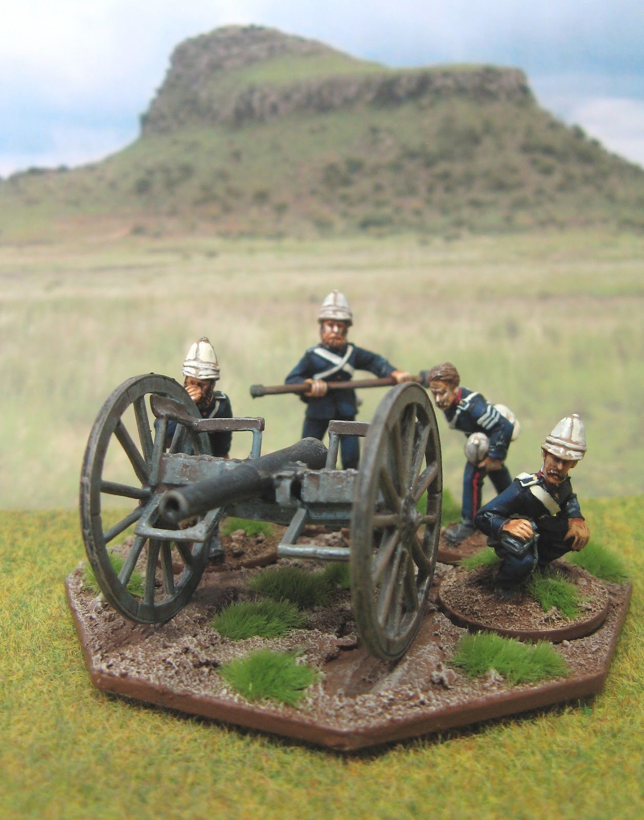 One man and his brushes. Zulu Wars. British Artillery