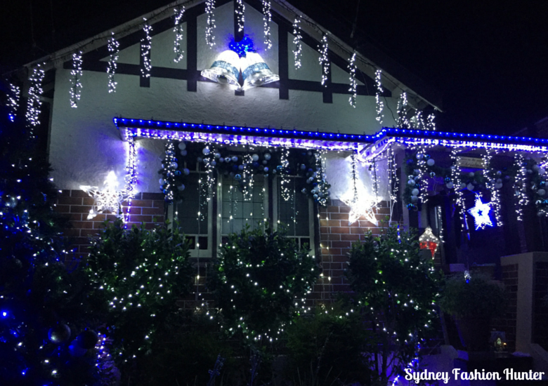 Blue and White Christmas Lights