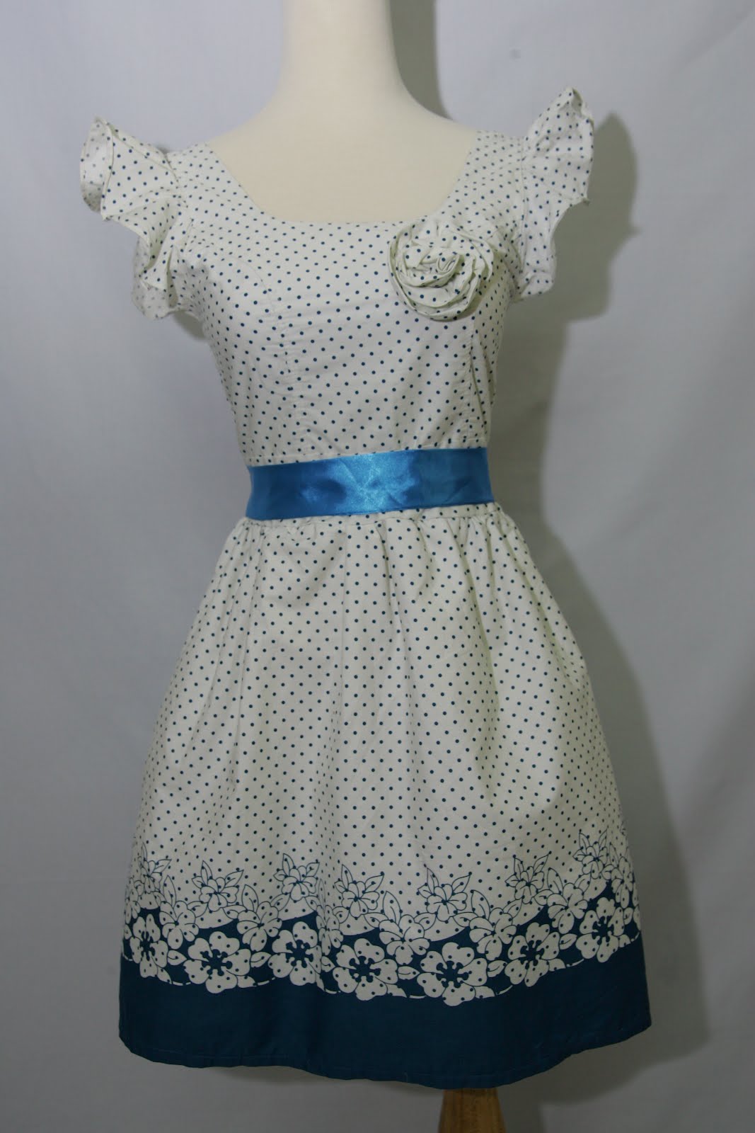 polka dot rose dress