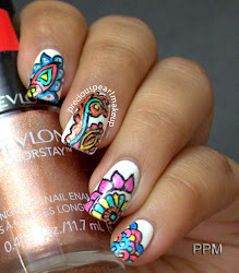 henna nails inspired nail manicure pure ice base super star