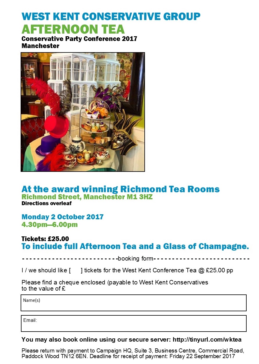 Conservative Events West Kent Tea at Conservative Party Conference