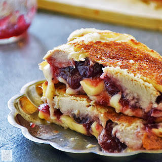 Turkey Grilled Cheese with Cranberry and Brie Sandwich