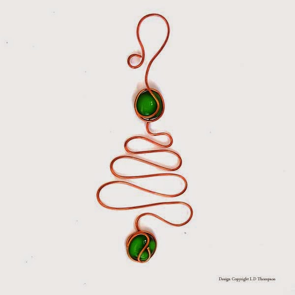 LaVern David Thompson Art Studio Copper Wire Christmas Tree created By LaVern David Thompson