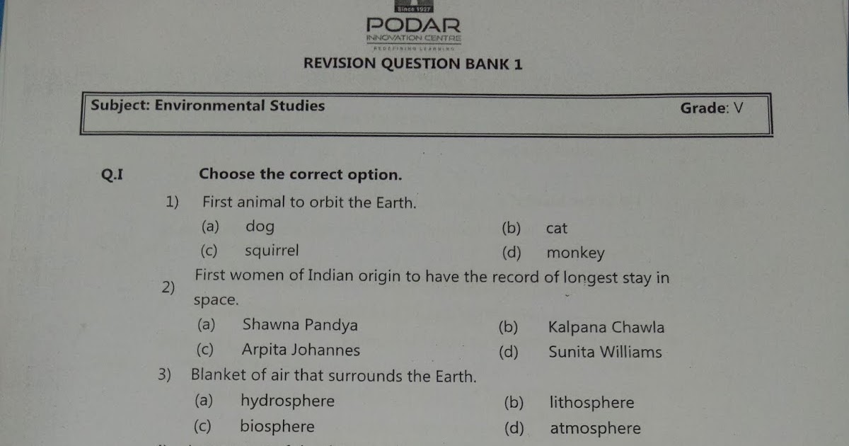 EvsRevision Question bank