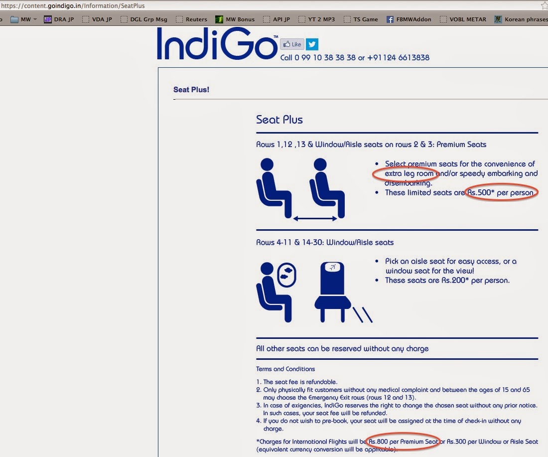 Indigo Confusing Passengers On Seat Plus Premium Seat Bangalore