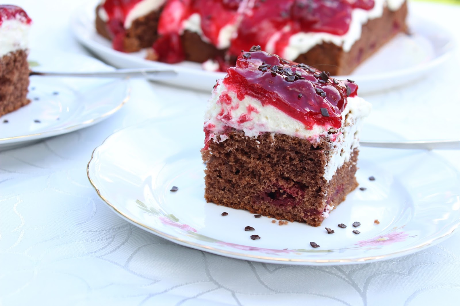 Schokokuchen mit Kirschgrütze
