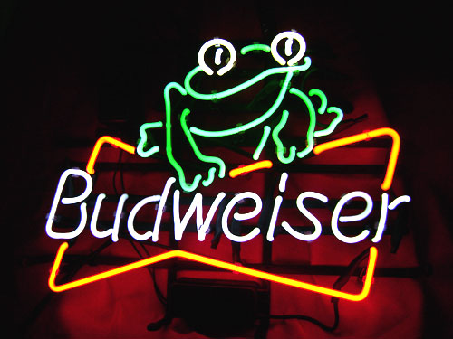 Wiki Neon Sign Blog: Budweiser Bud Light FROG Beer Bar