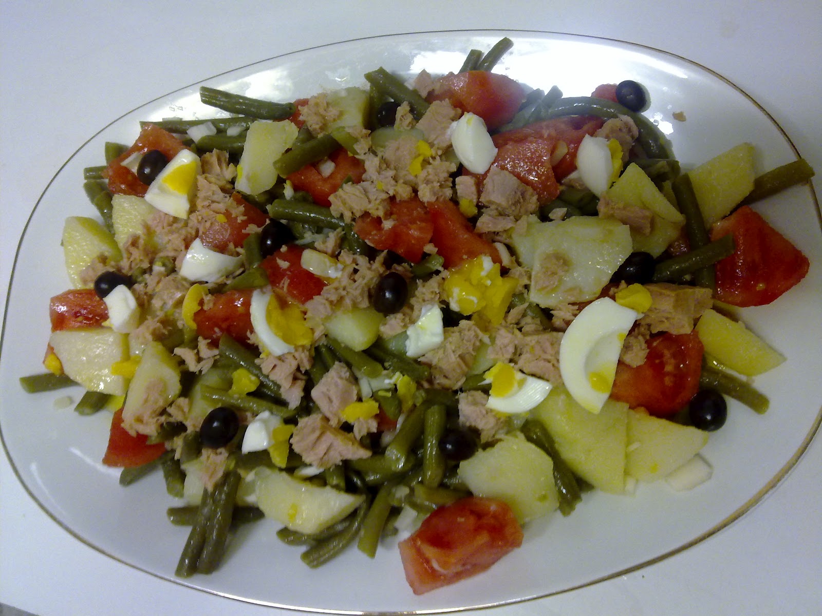 RECETAS ROSALINDA: ENSALADA DE PATATAS, ATÚN Y JUDÍAS VERDES