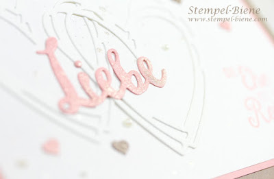 Stampinup; Hochzeitskarte; Hochzeitskarte basteln; Karte mit Herzen; Stempelparty Hochzeit; Hochzeitsideen; Stempel-biene; Stampinup Winterkatalog 2017