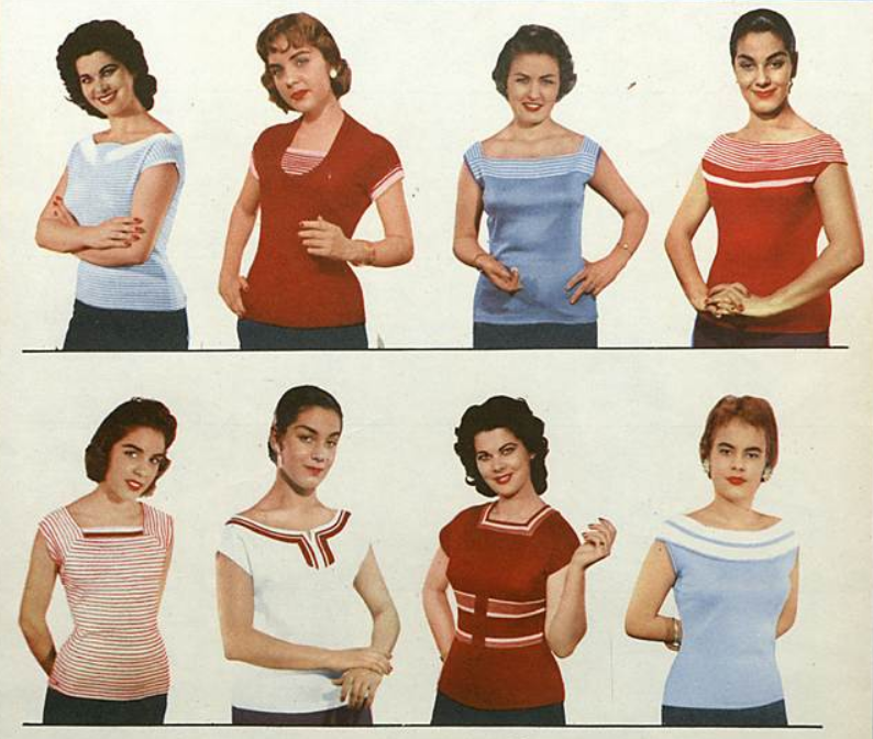 blusas femininas anos 60