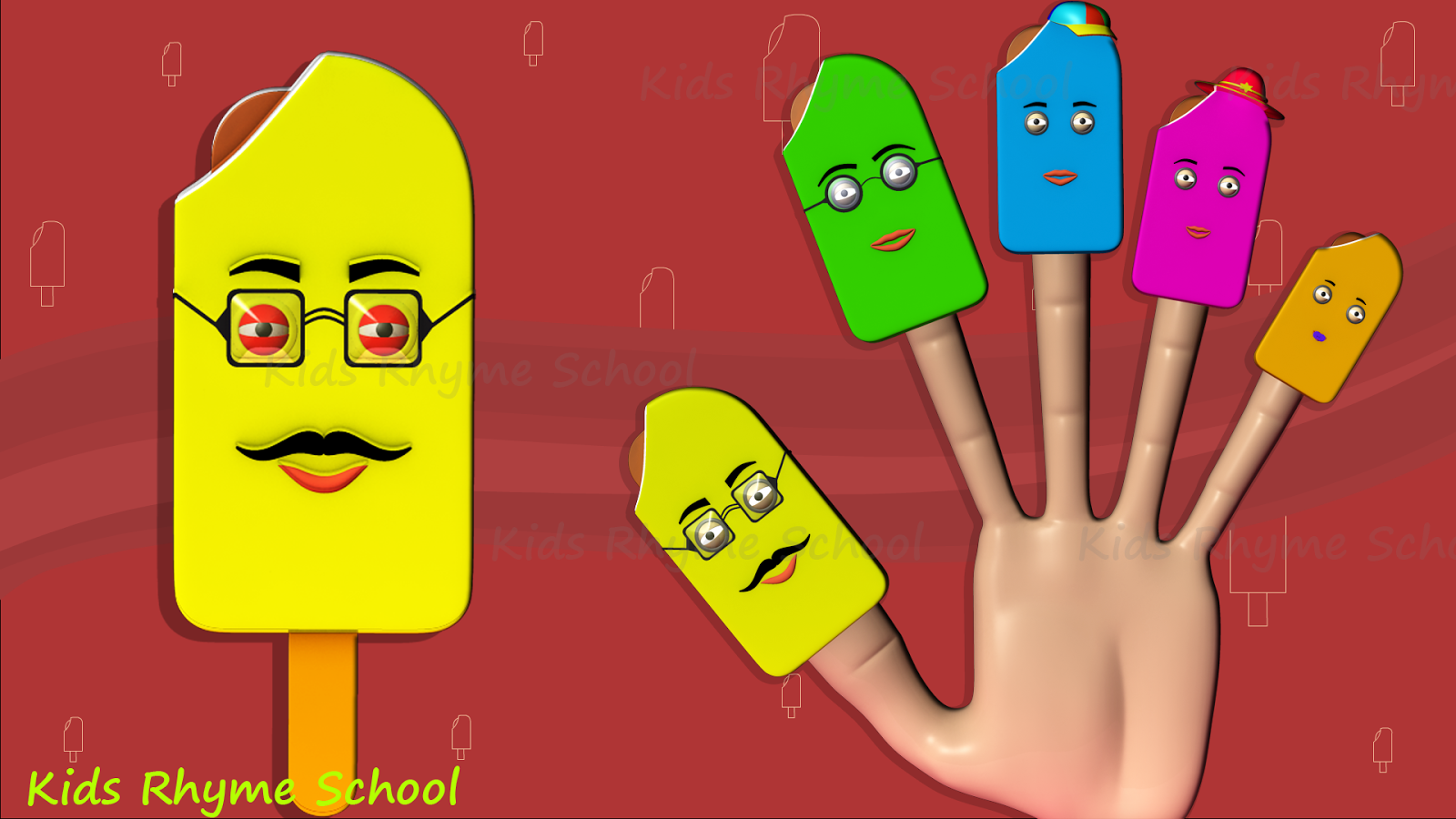 Kids Rhyme School Nursery Rhymes and kids Songs ICe Cream Finger