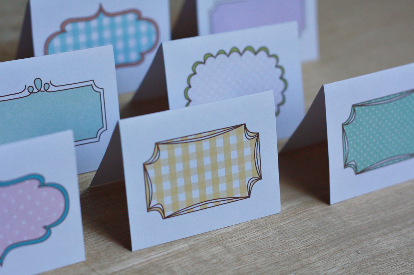 Amy J Delightful Blog PRINTABLE Note Cards place Cards Gift Tags 