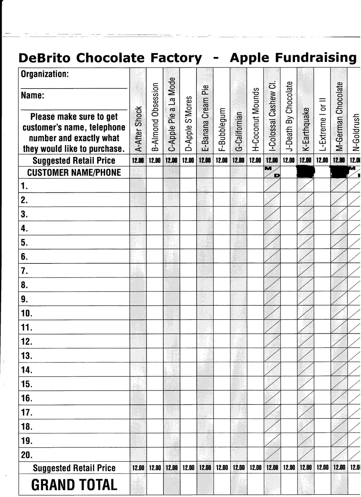 Candy Apples Hill Raiders Candy Apple Fundraiser Order Now!!!