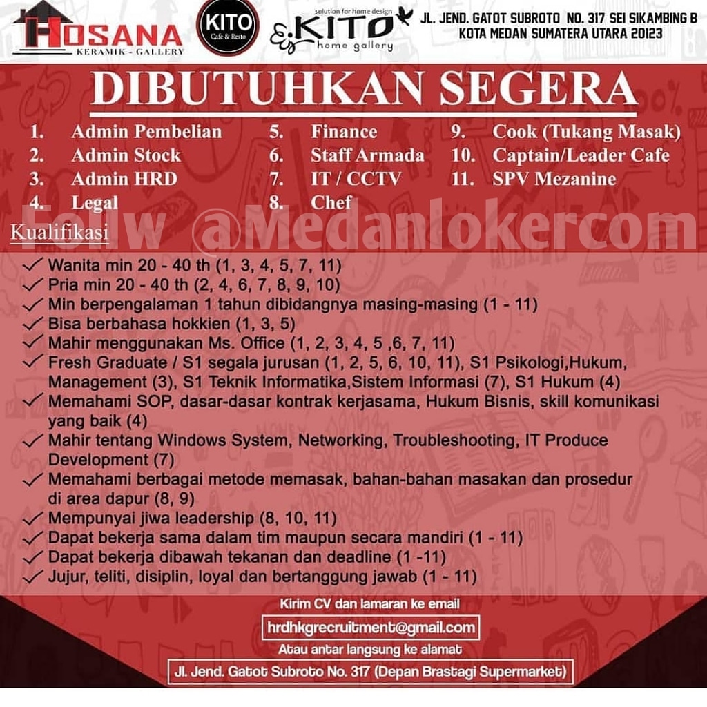 Info Iklan Loker Medan Terbaru Di Kito Home Gallery Medanloker Com Lowongan Kerja Medan