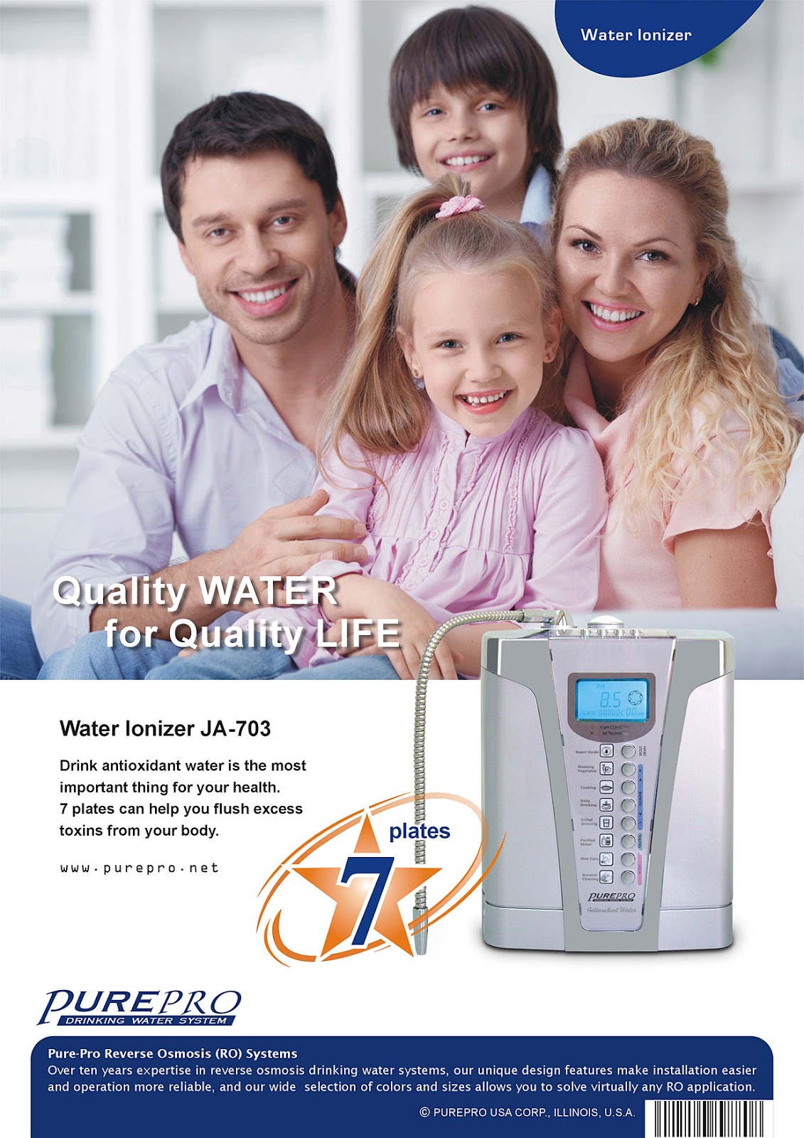 PurePro USA Water Ionizer JA-703