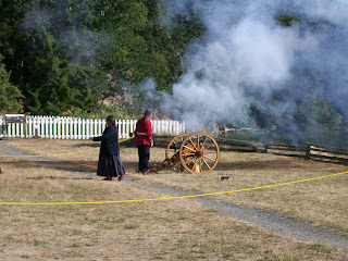 Cannon firing demo at San Juan 2016 Pig War Reenactment Cannon firing demo at San Juan 2016 Pig War Reenactment