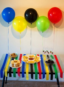 Olympic Party theme decorating idea with Balloons.