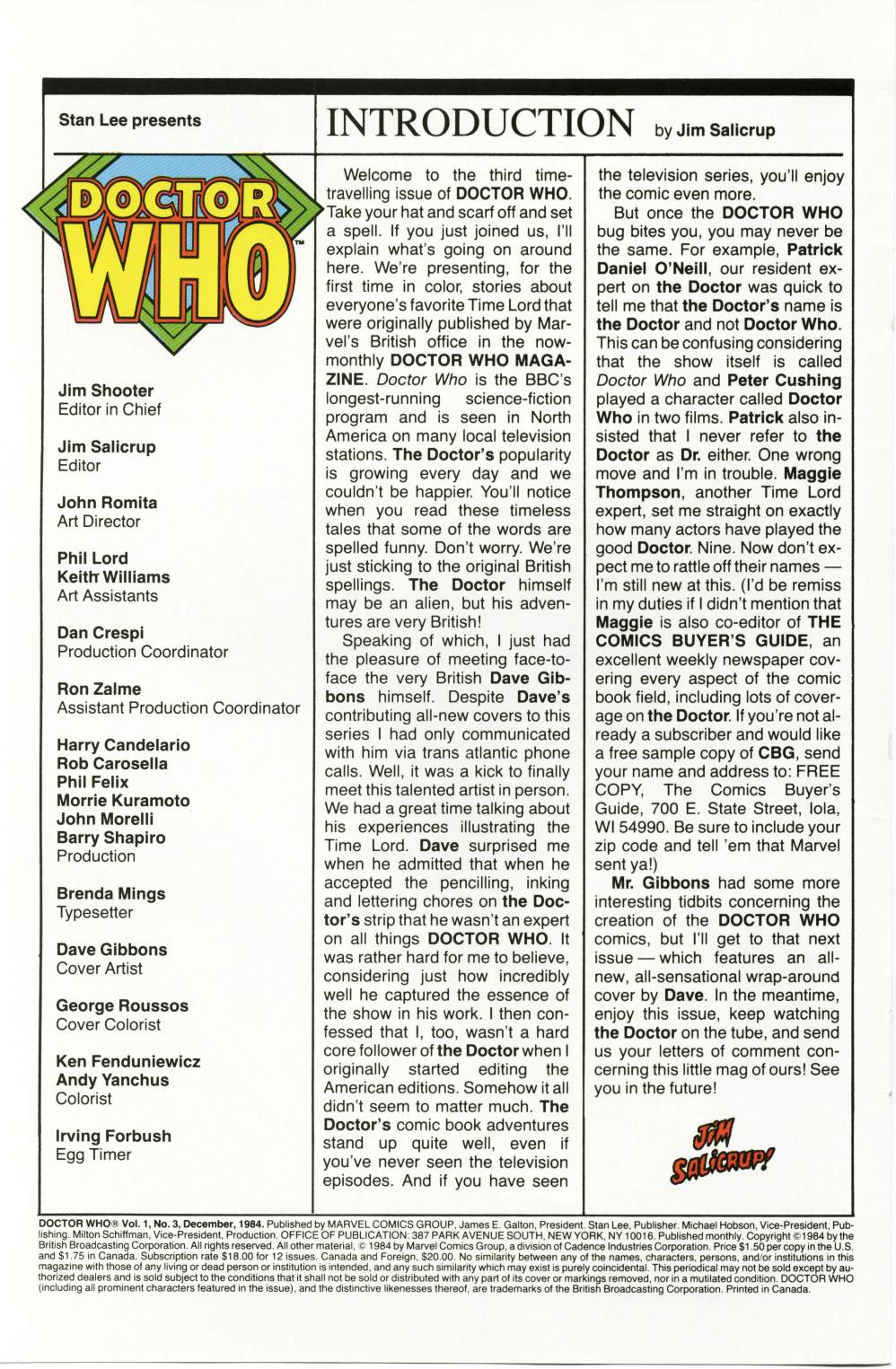 Read online Doctor Who (1984) comic -  Issue #3 - 2