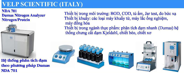 Thiết bị BOD, COD, béo của Velp