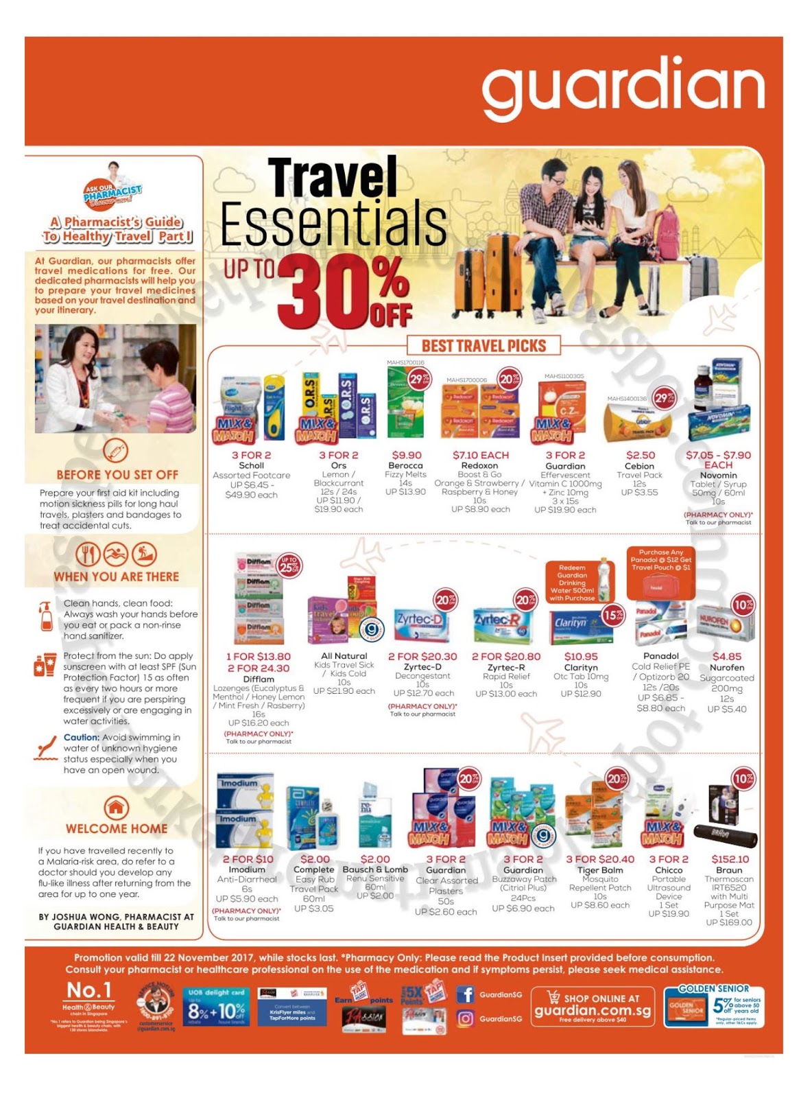 Guardian Travel Essentials Promotion 16 22 November 2017