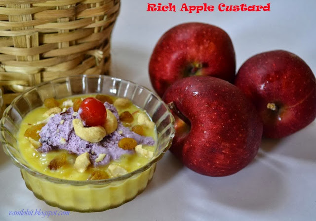 rich apple custard