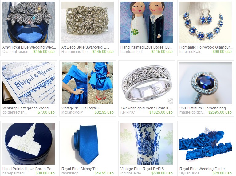 Where Lilacs Bloom: Royal Blue Wedding: Etsy Inspiration Board & Vendor