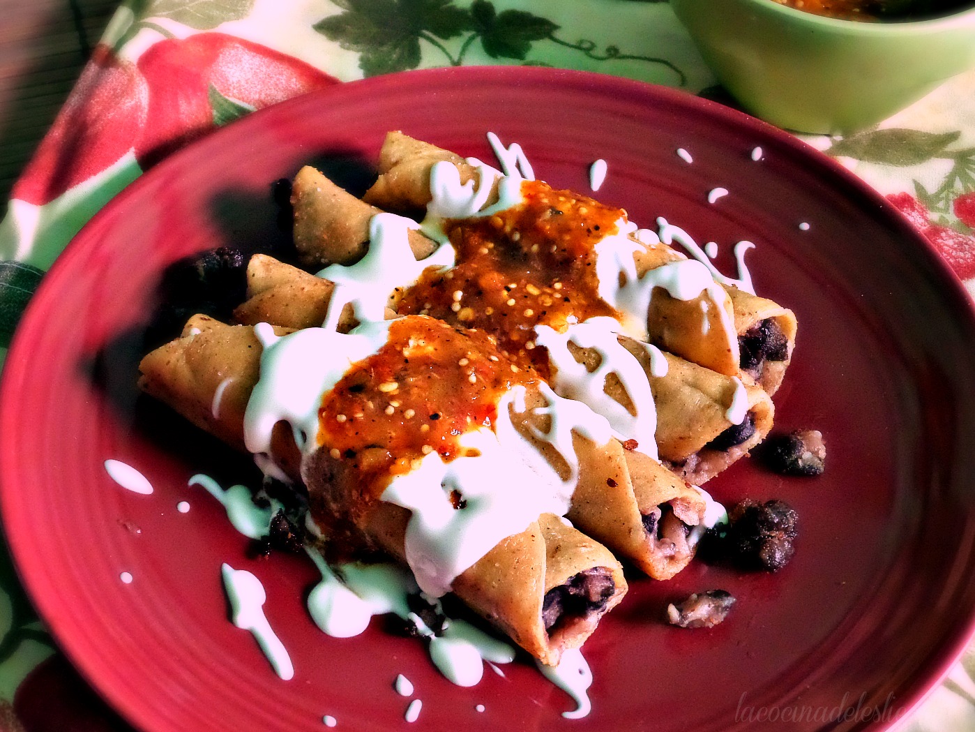 Black Bean Flautas La Cocina de Leslie