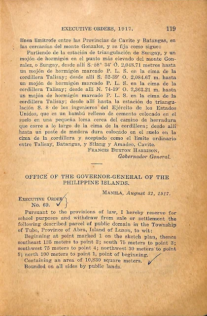 Spanish version of Executive Order No. 68 series of 1917.