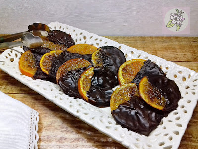 Naranja Caramelizada Cubierta de Chocolate.