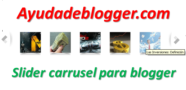 Slider carrusel para blogger