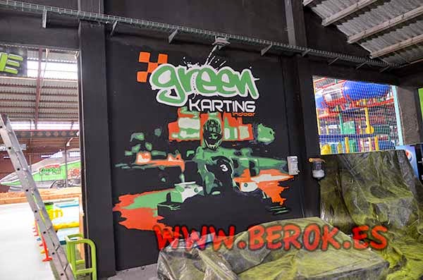 Mural karting para Green Indoor Park