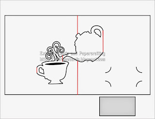 diagram of tea pop up card