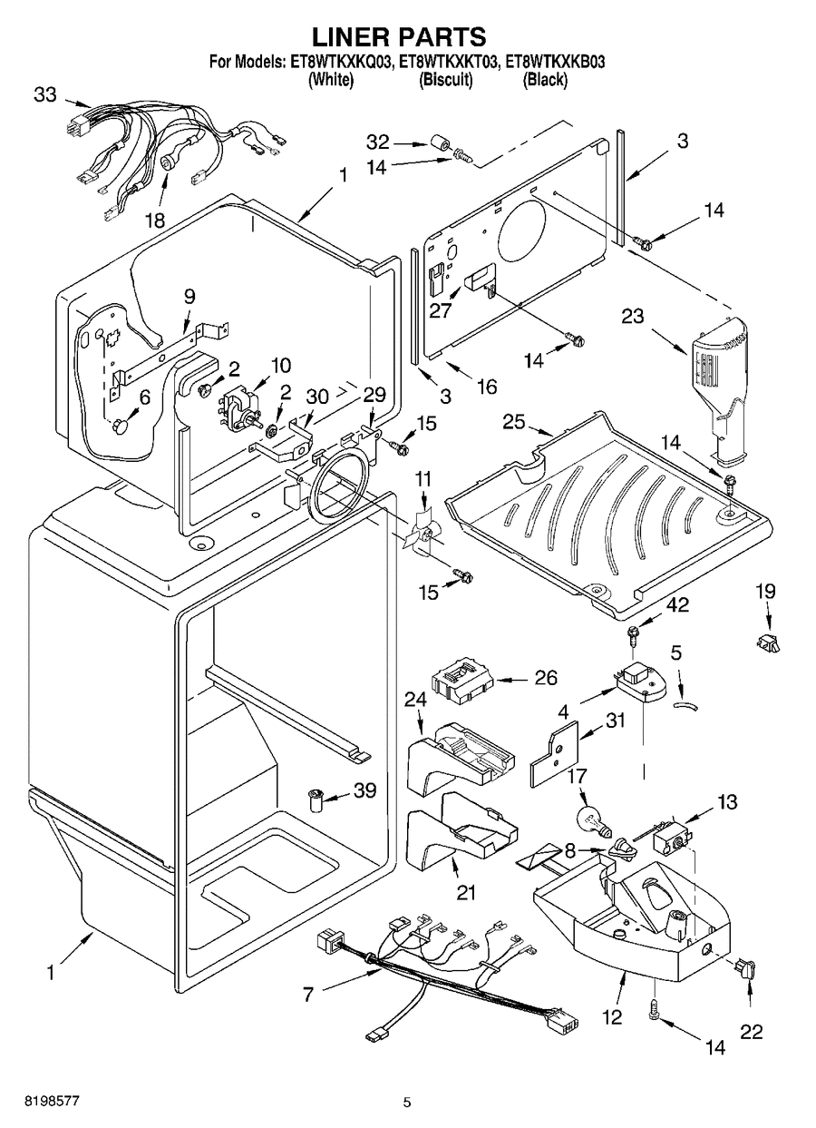 Wiring diagram for whirlpool refrigerator