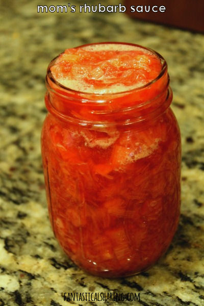 Mom's Rhubarb Sauce #rhubarb #condiment #fantasticalfoodfight 