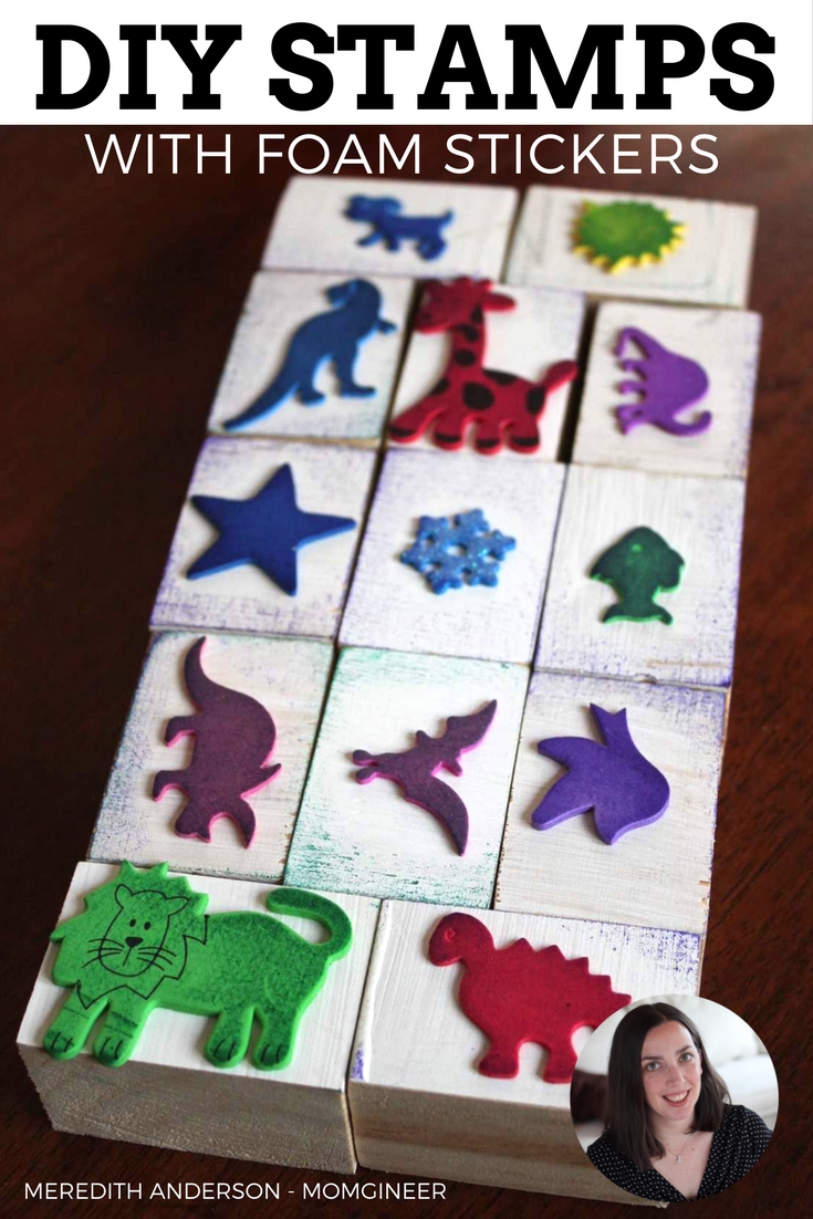 DIY stamps from Dollar Store foam stickers