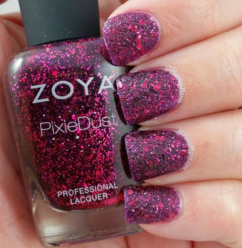 zoya noir, a purple textured nail polish