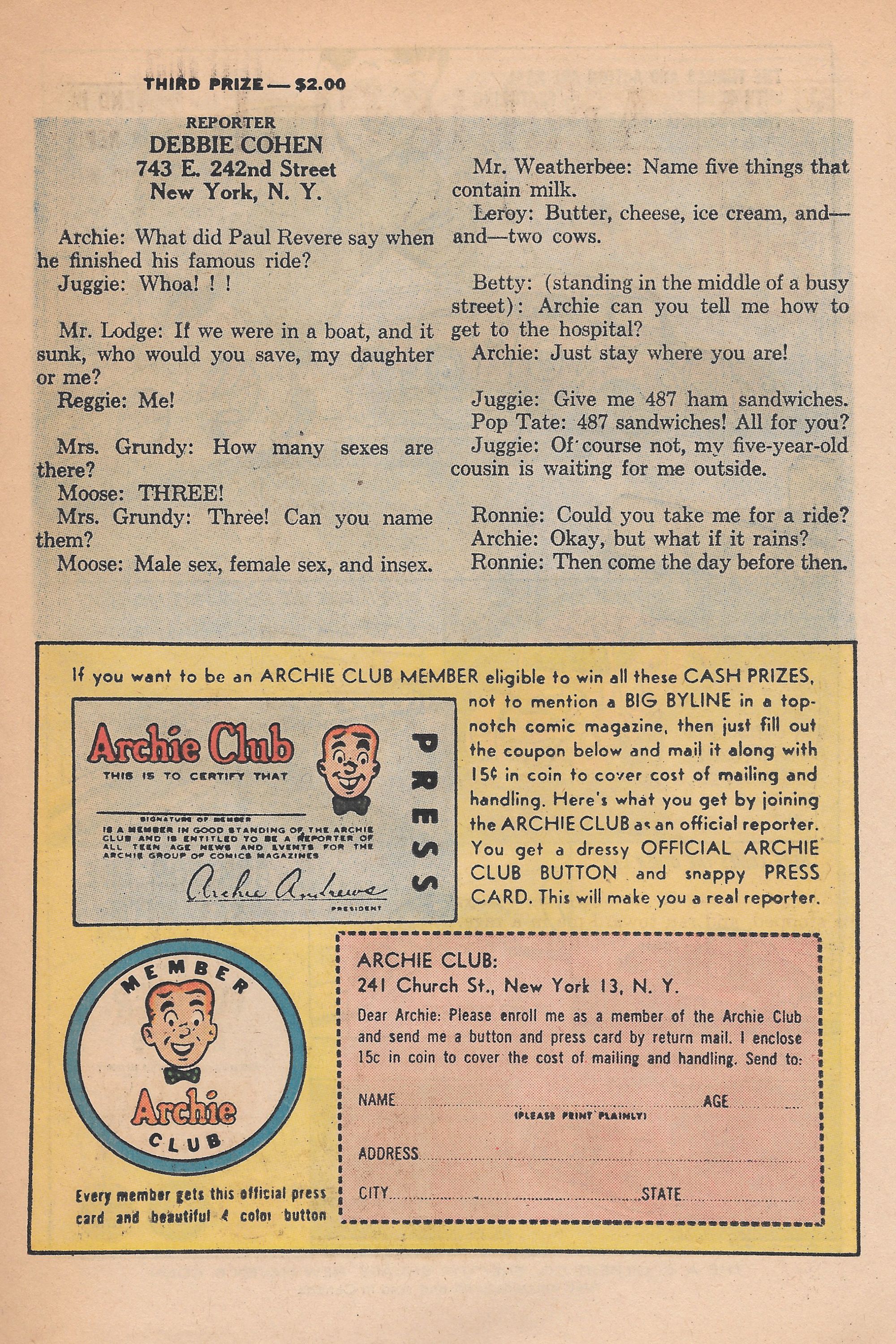 Read online Archie's Joke Book Magazine comic -  Issue #75 - 27