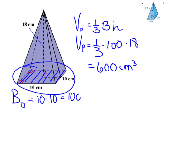 2 > 1 Geometry Page Volume of Pyramids and Cones