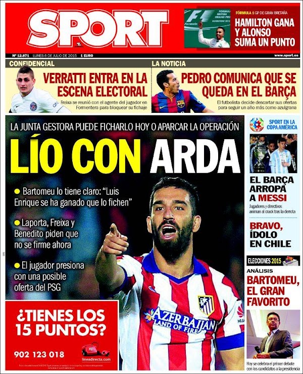 FC Barcelona, Sport: "Lío con Arda"