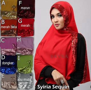 Kerudung / Jilbab Model Syiria Sequin