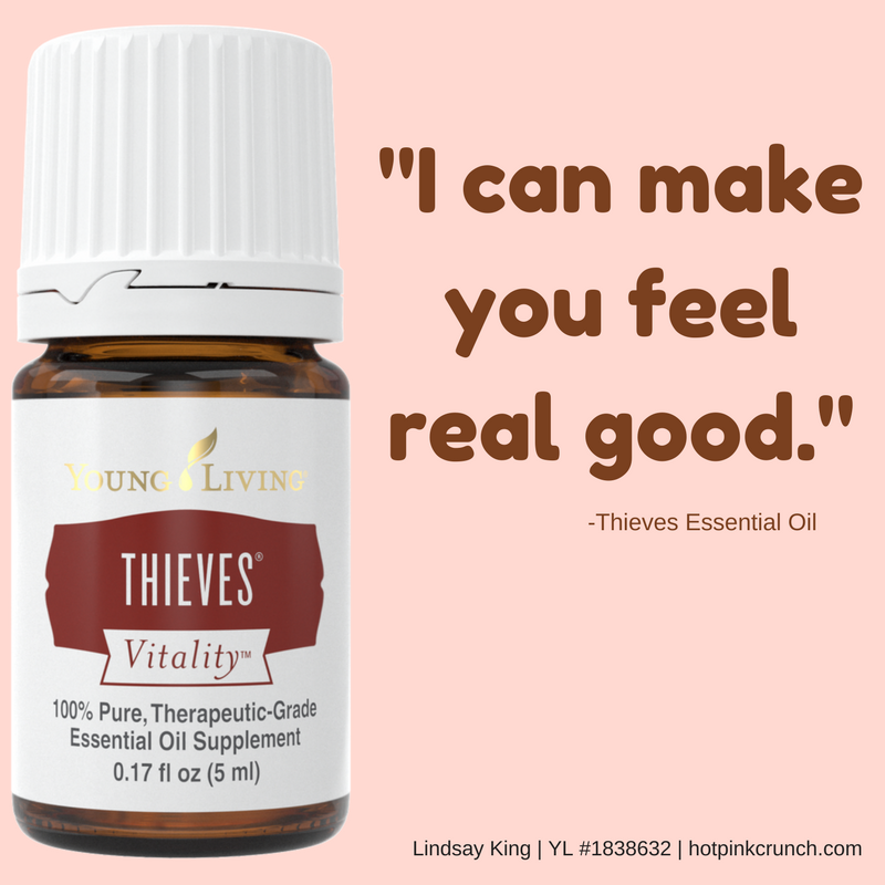 Thieves Essential Oil keeps you feeling good as it supports your immune system | Hot Pink Crunch
