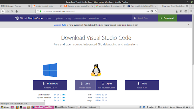 cara install visuall studio code di linux mint