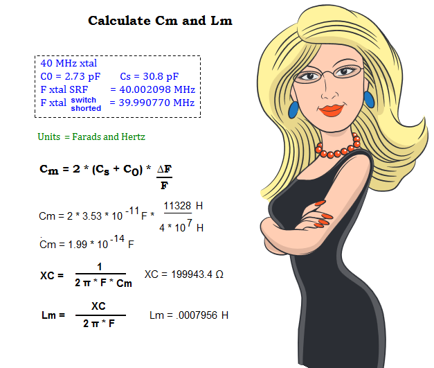  Professor Natasha shows Cm and Lm calculations.