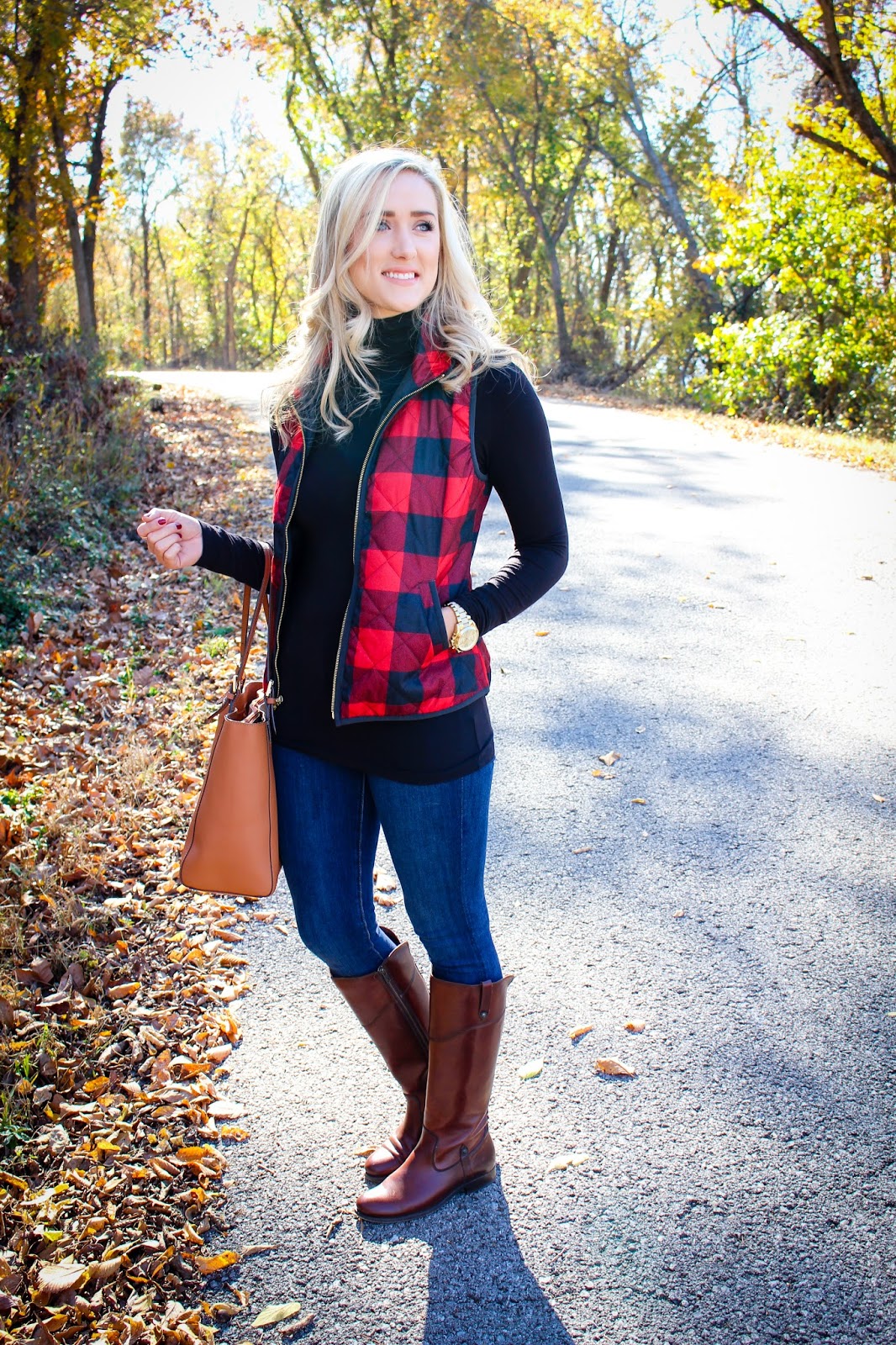 The Blue Diamond Buffalo Check Vest