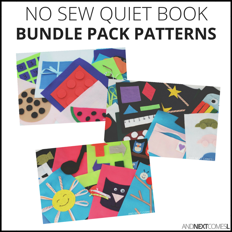 30 easy no sew quiet book patterns from And Next Comes L