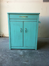 Small Teal Cabinet **SOLD**