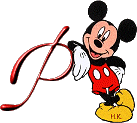Alfabeto de Mickey Mouse recostado P.