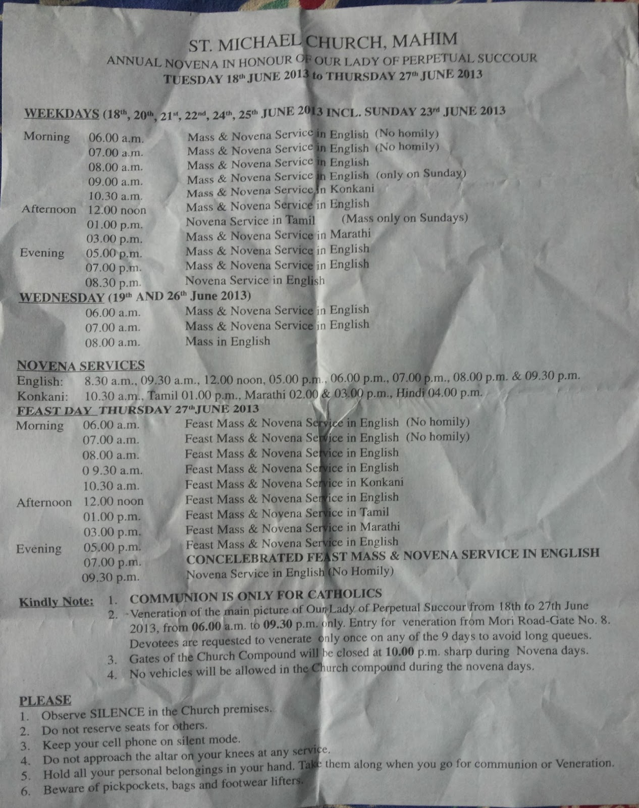 Timings Of Churches In Mumbai And Elsewhere June 2013 There are no ads in this app. timings of churches in mumbai and elsewhere blogger