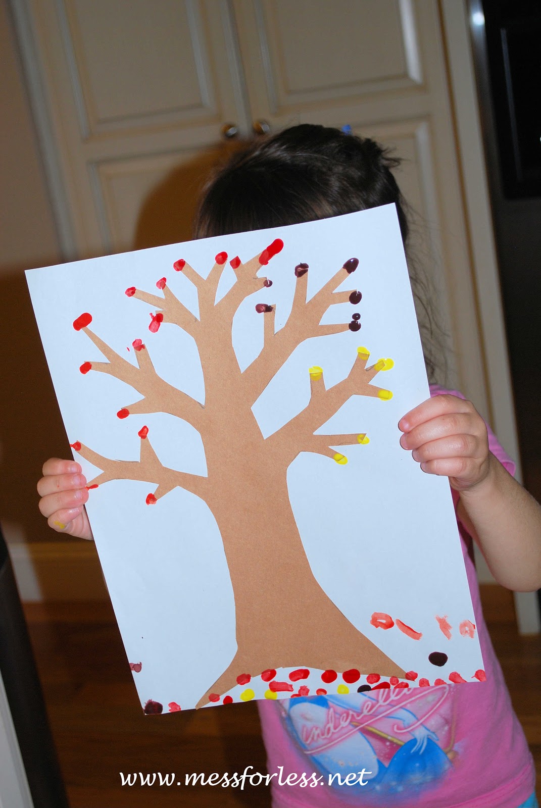 Painting a Fall Tree with Q Tips Mommy Blogs JustMommies